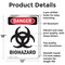 Signmission Portrait Biohazard Danger Sign, Aluminum, 12in W x 18in L, 2PK OS-2PACK-DS-A-1218-V-1933 - alternate 2